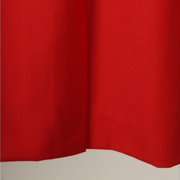 J. Crew Dress Women’s 2 Red Sheath Ruffle Sleeveless Lined Midi Wool Blend - Picture 7 of 11